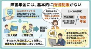障害年金　所得制限はない