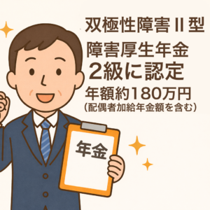 双極性障害Ⅱ型で厚生年金2級に認定