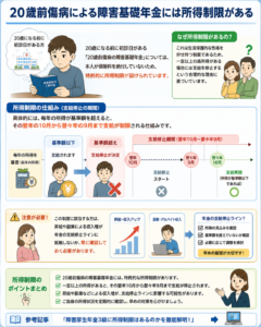 20歳前傷病による障害基礎年金には所得制限がある