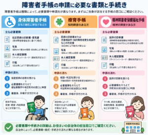 障害者手帳の手続き申請の流れ